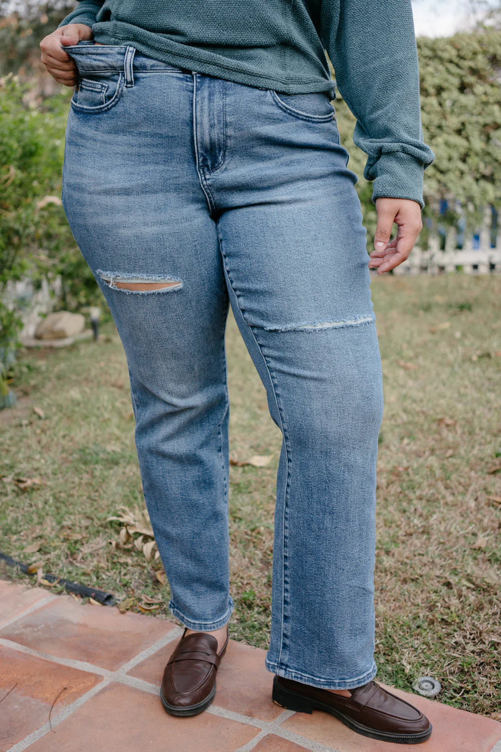 Ophelia Mid Rise Dad Jeans - PLUS