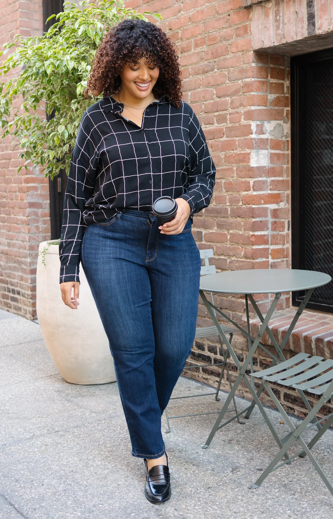 Paisley High Rise Straight Fit Classic Jeans - PLUS