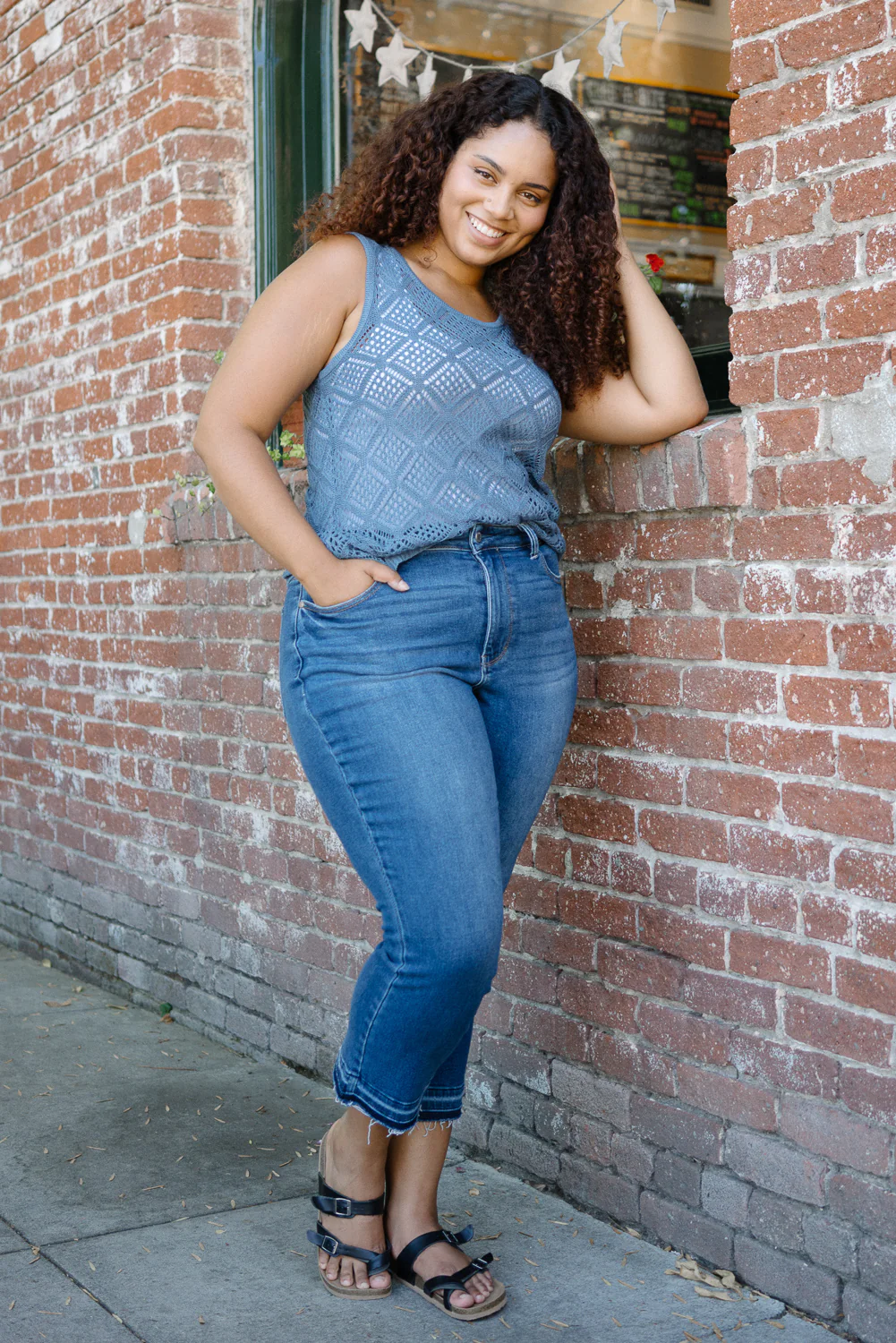 Aurora High Rise Vintage Wash Kick Flare With Released Hem - PLUS