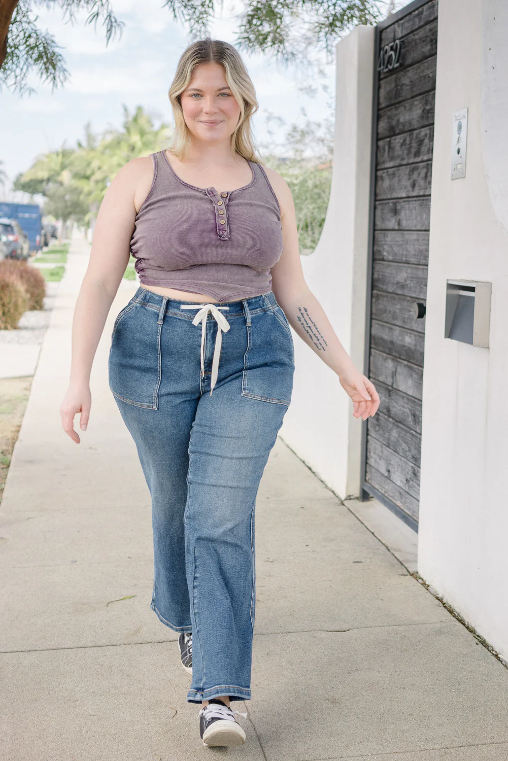 Blair High Rise Drawstring Wide Leg - PLUS