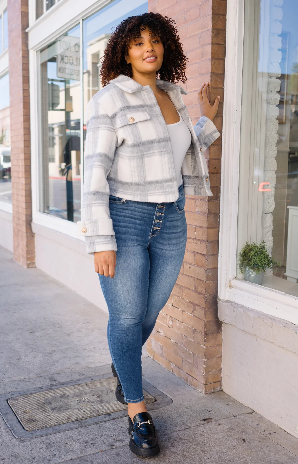 Rose Classic Button Fly Skinny Jeans - PLUS
