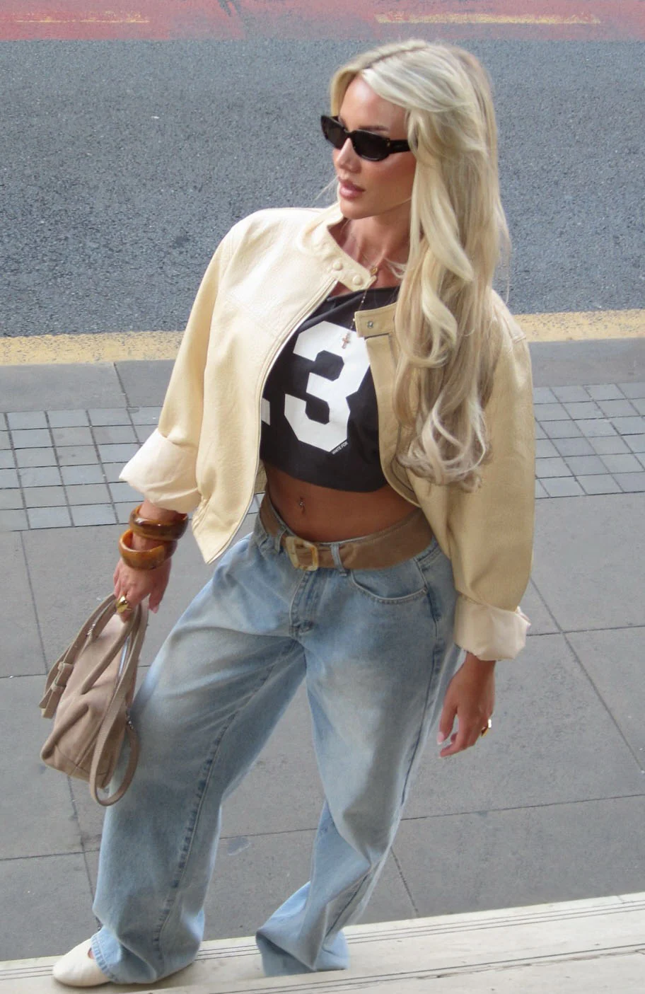 Tell Me Nothing PU Jacket Blonde