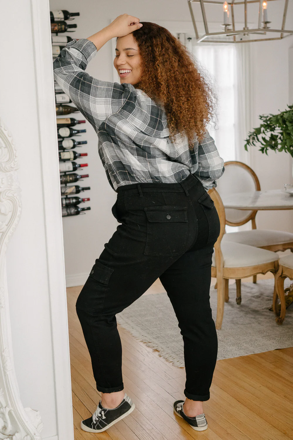 Celeste High Rise Cuffed Cargo Joggers - PLUS