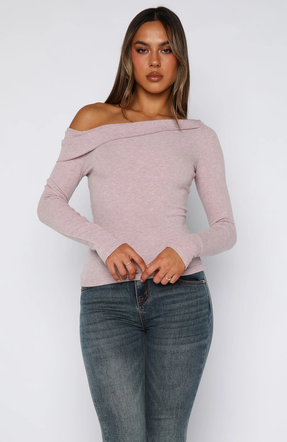 Swapping Digits Long Sleeve Top Soft Berry