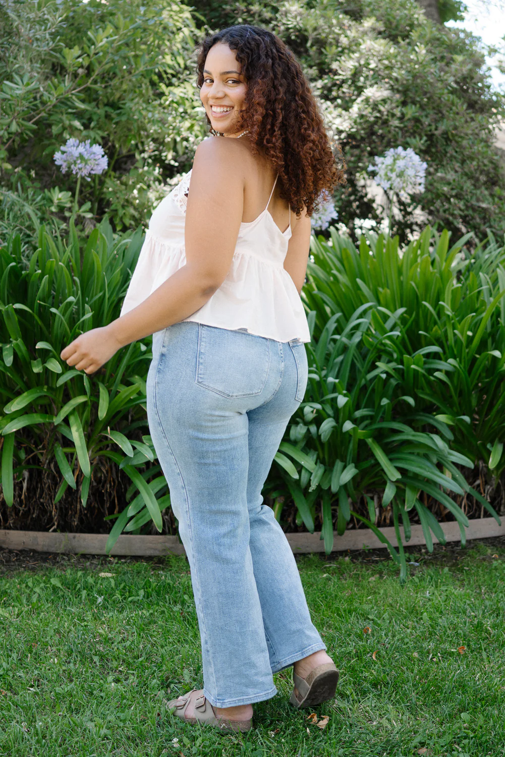 Allison High Rise Front Yoke Retro Wide Leg Jeans - PLUS