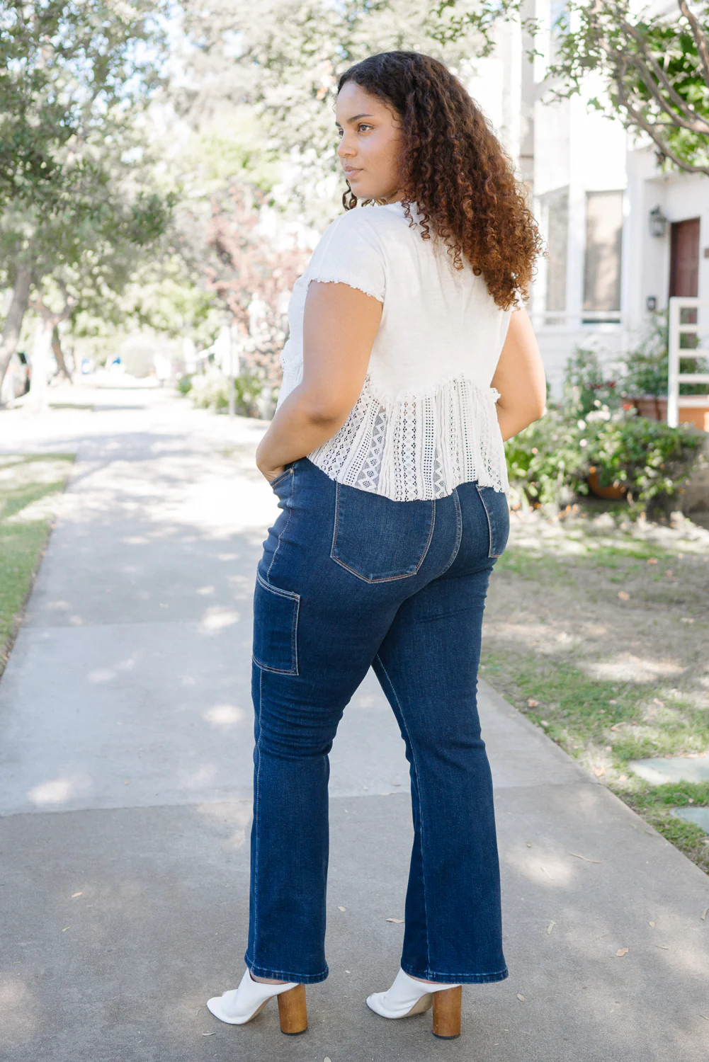 Karla High Rise Cargo Bootcut Jeans - PLUS