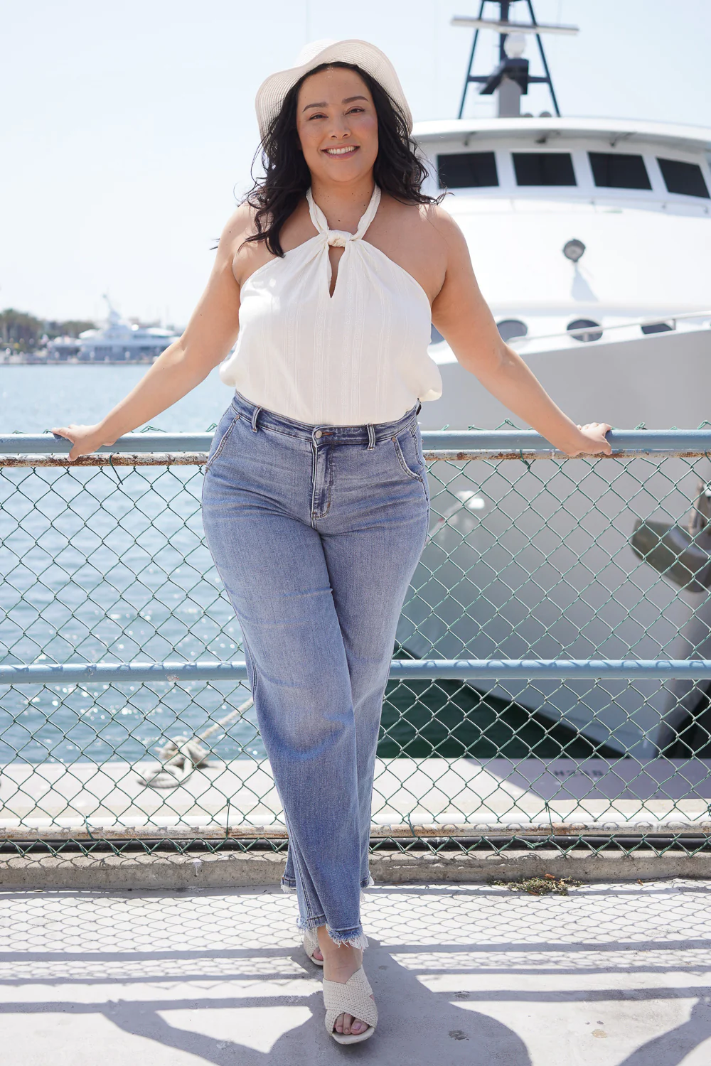 Sage High Rise Retro Wide Leg - PLUS