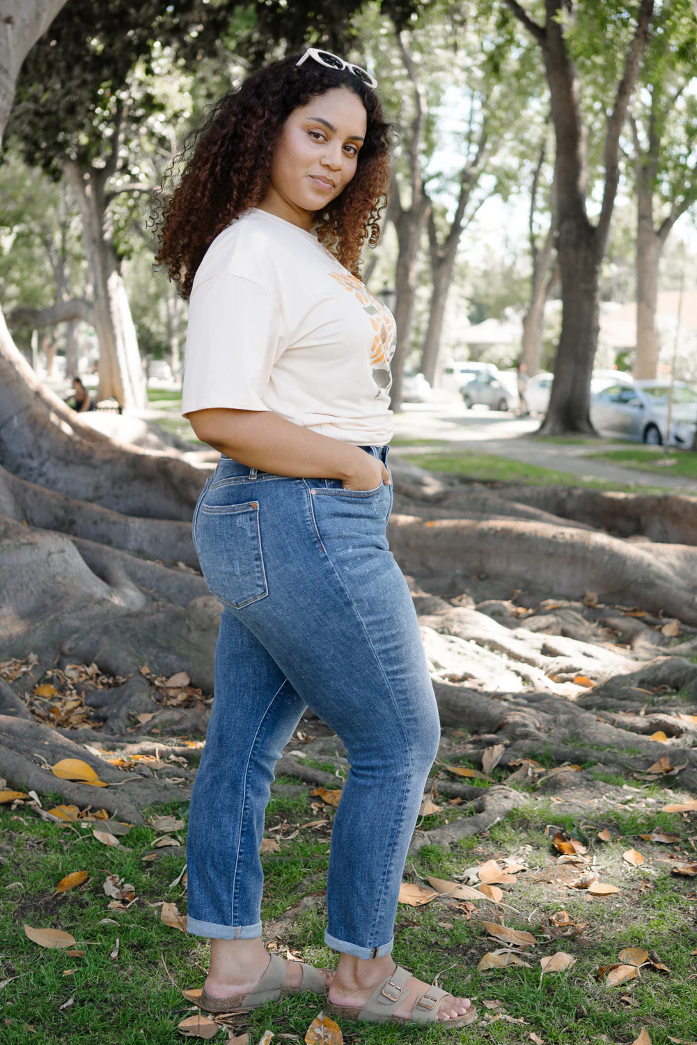 Margot High Rise Bleach Splash Boyfriend Jeans - PLUS