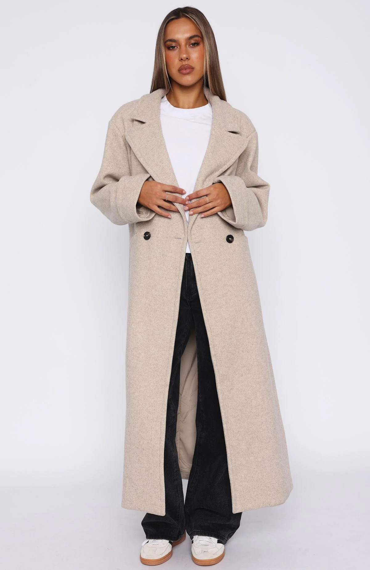Winter Holiday Oversized Coat Oat