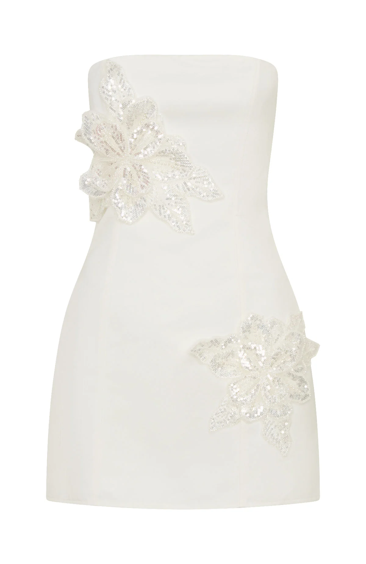 Rendezvous Strapless Mini Dress Cream