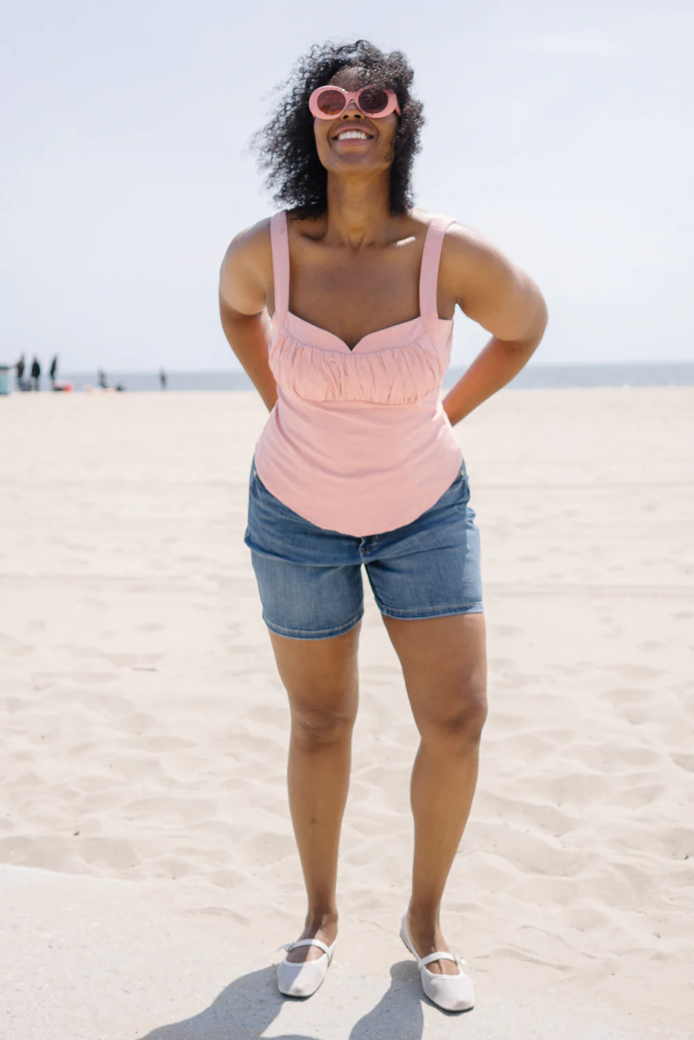 Bella Mid Rise Tummy Control Mid Length Shorts - PLUS