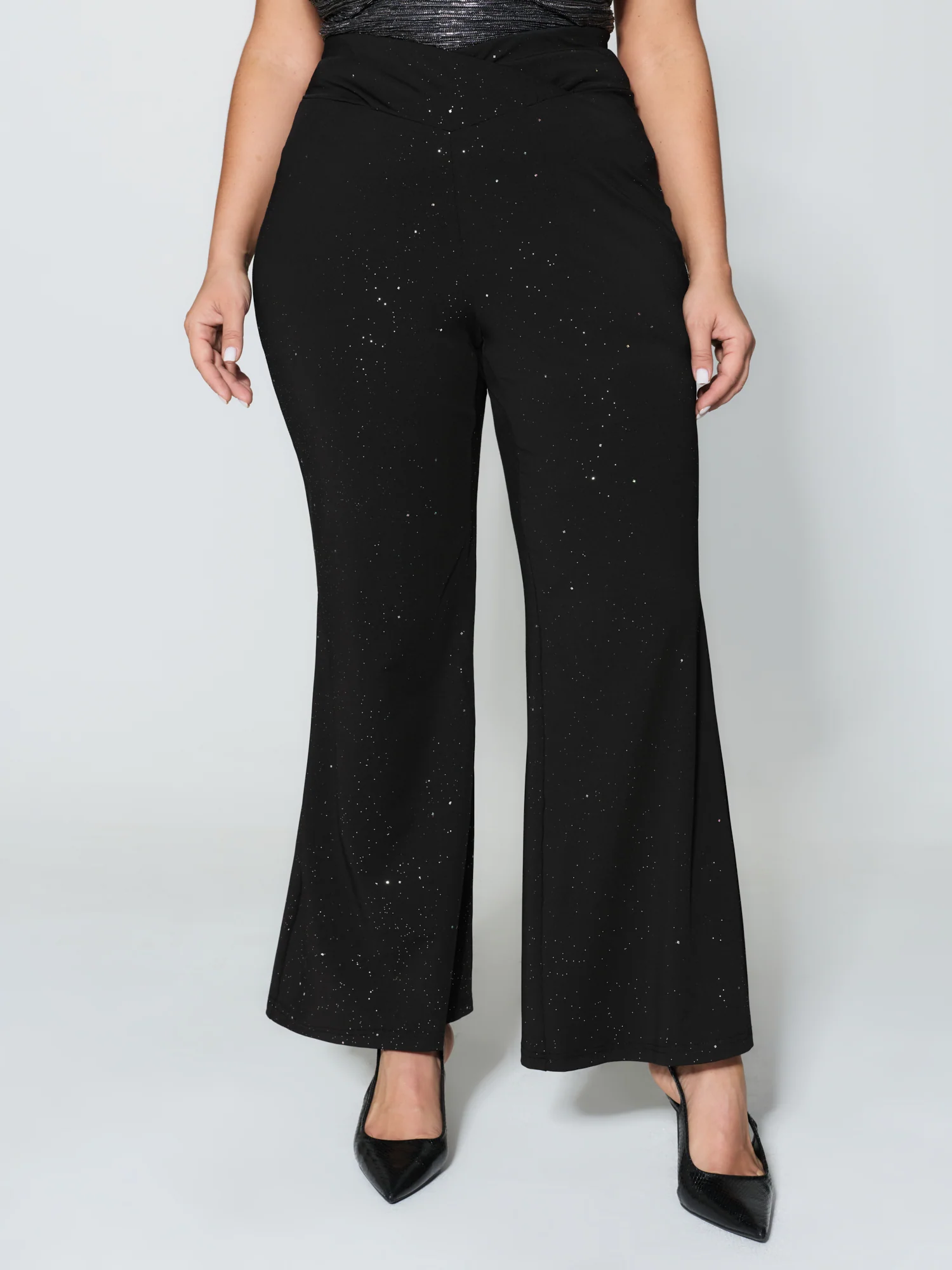 Sequin V-Shaped Waistband Pants