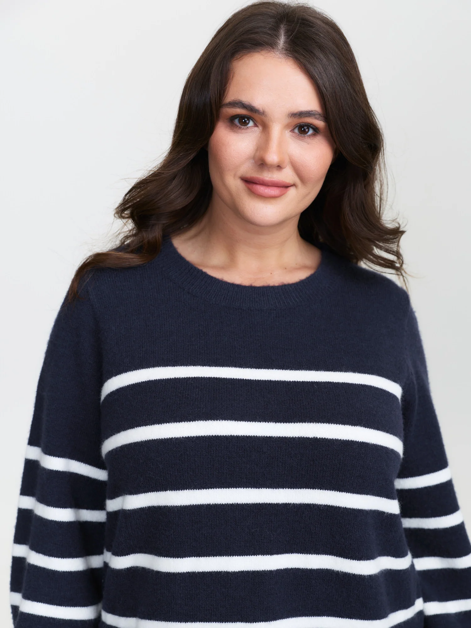 Supersoft Color Contrast Stripe Sweater Dress