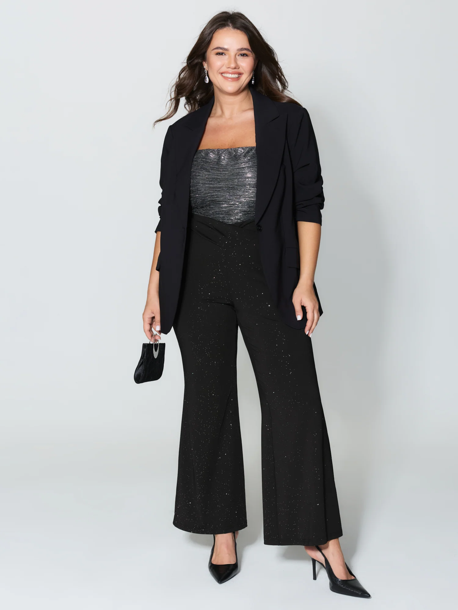 Sequin V-Shaped Waistband Pants