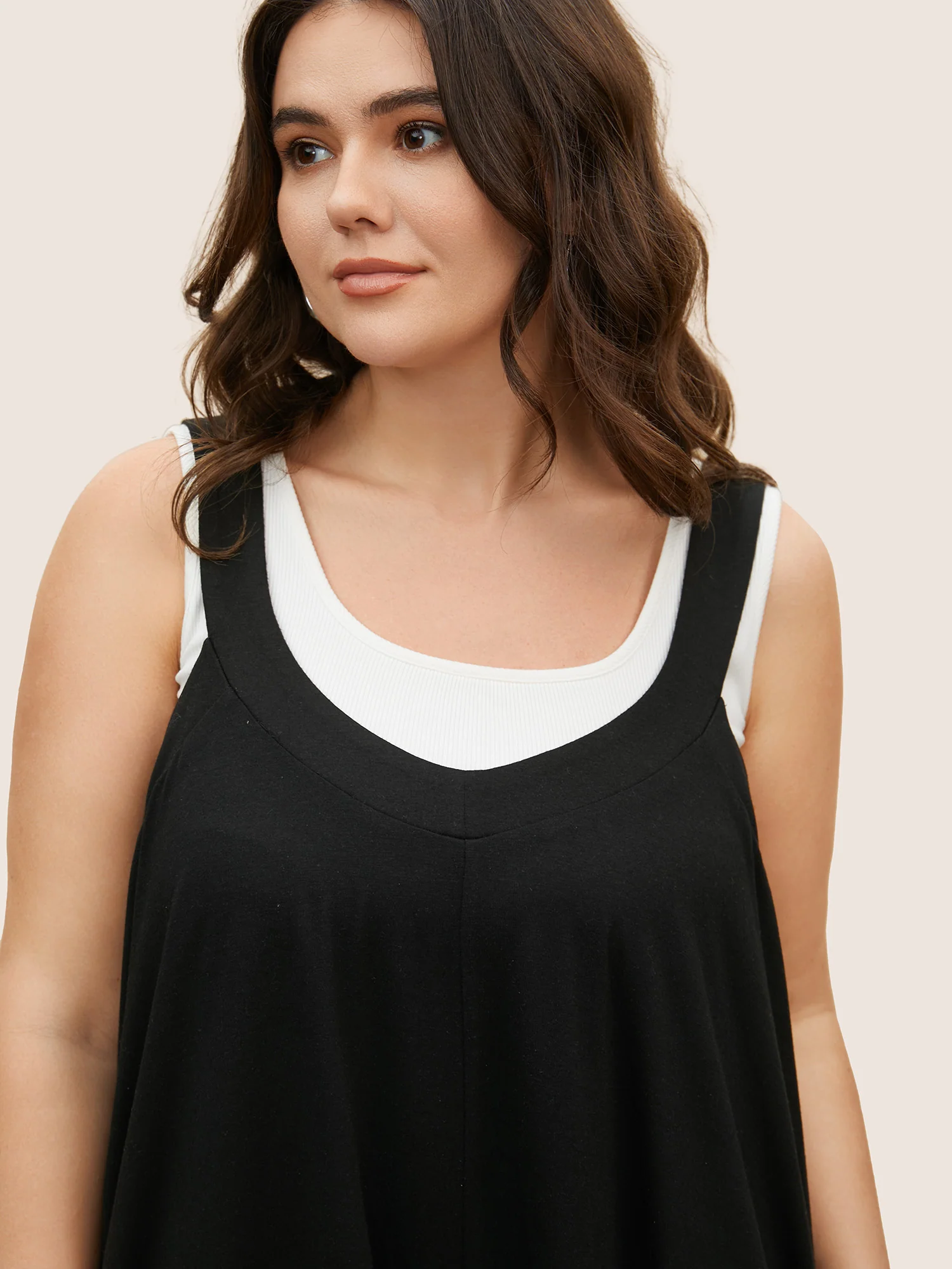 Supersoft Essentials Solid Adjustable Straps Loose Romper