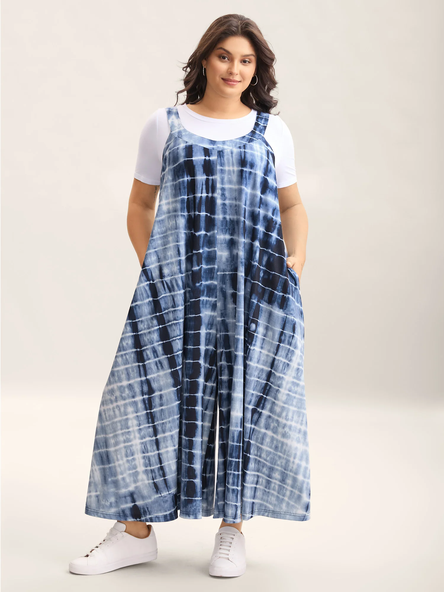 Supersoft Tie-Dye Backless Jumpsuit