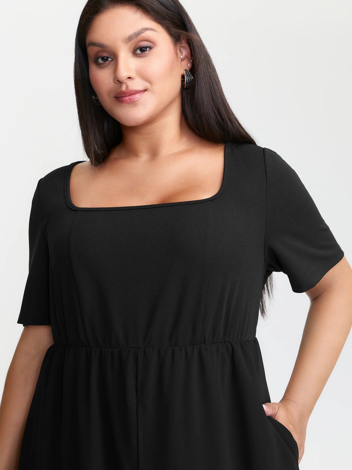 Stretchy Layered Wide-Leg Jumpsuits