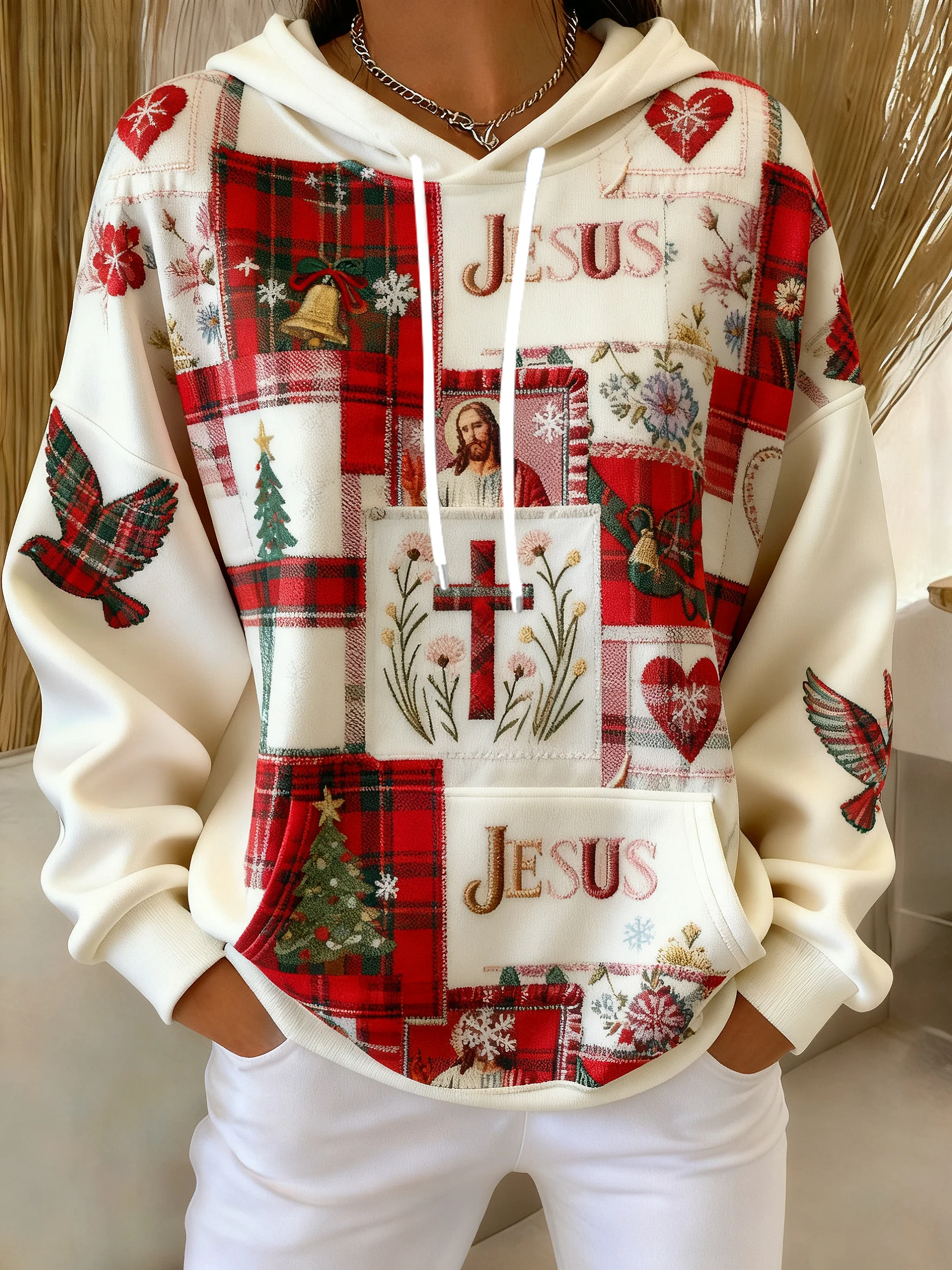 Women's Faith Christmas Printed Casual Sweatshirt