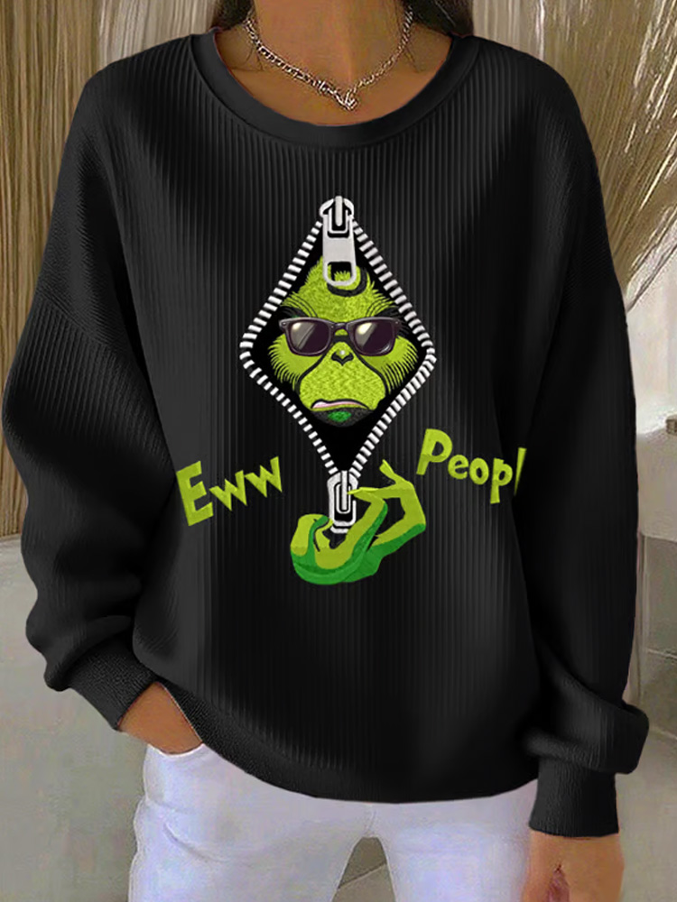 Grinch Print Sweatshirt  ACE