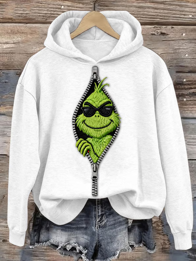 Grinch Print Sweatshirt  ACE