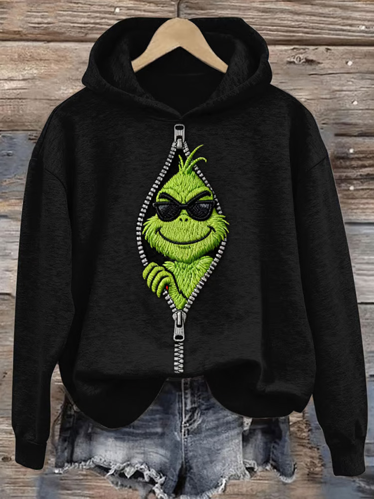 Grinch Print Sweatshirt  ACE