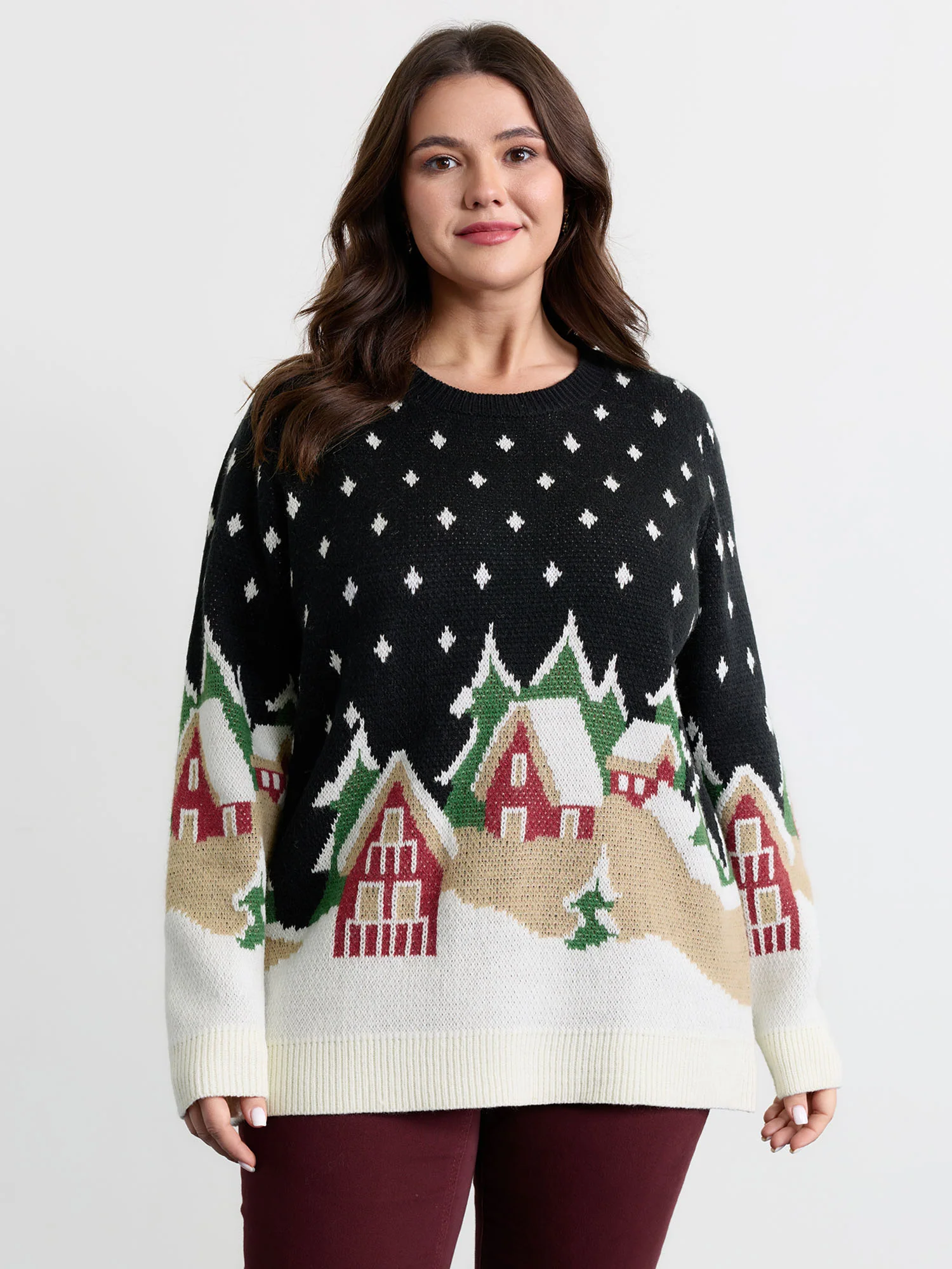 Snowy Nights Jacquard Pullover
