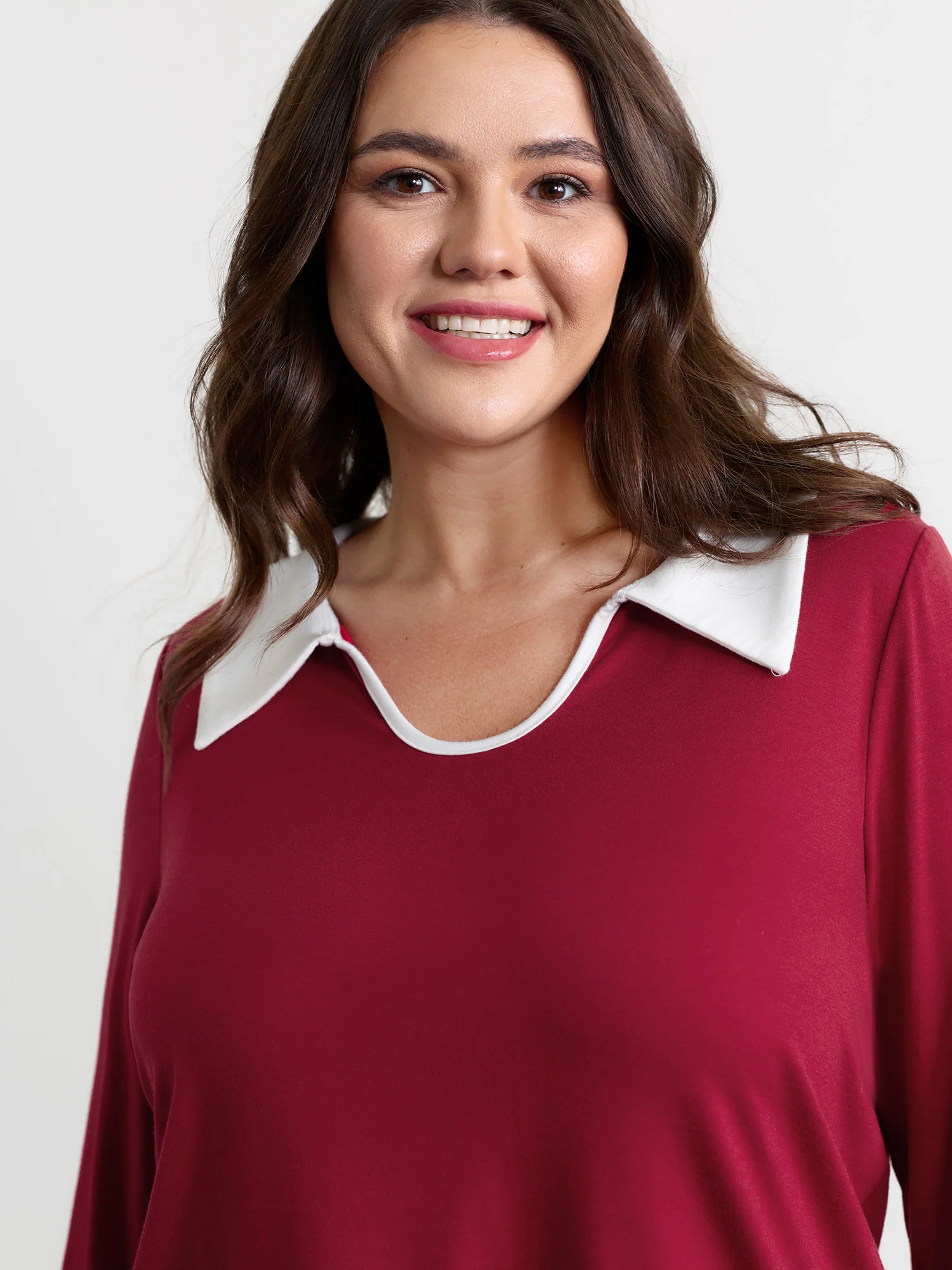 Supersoft Color Contrast Stretchy T-Shirt