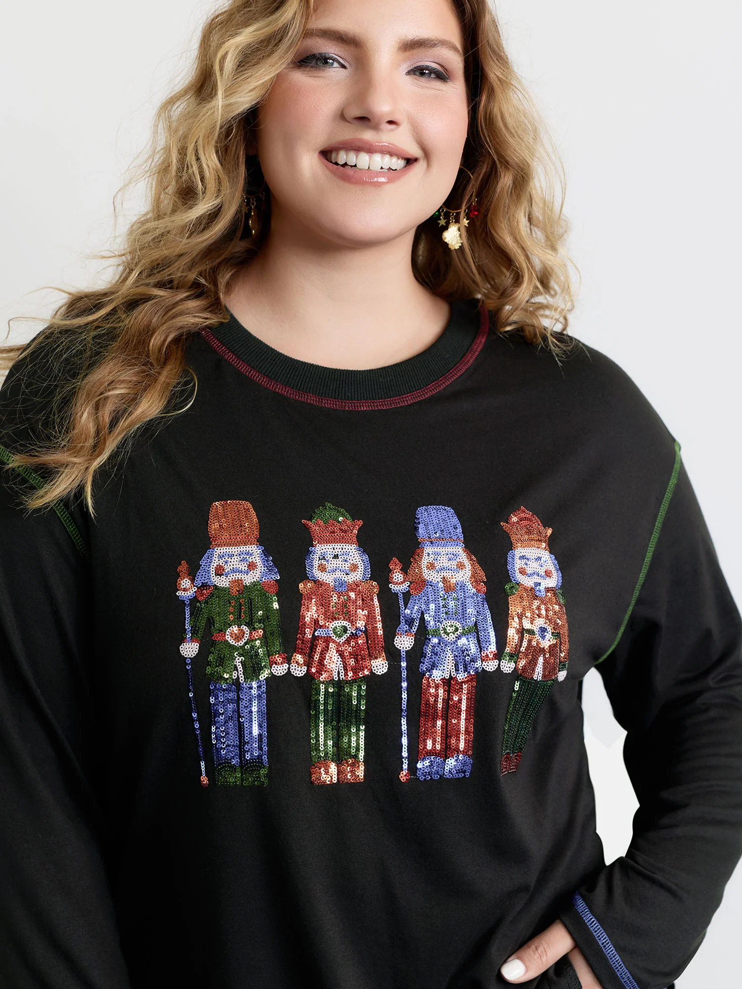 Holiday Nutcracker Supersoft Embroidered T-Shirt