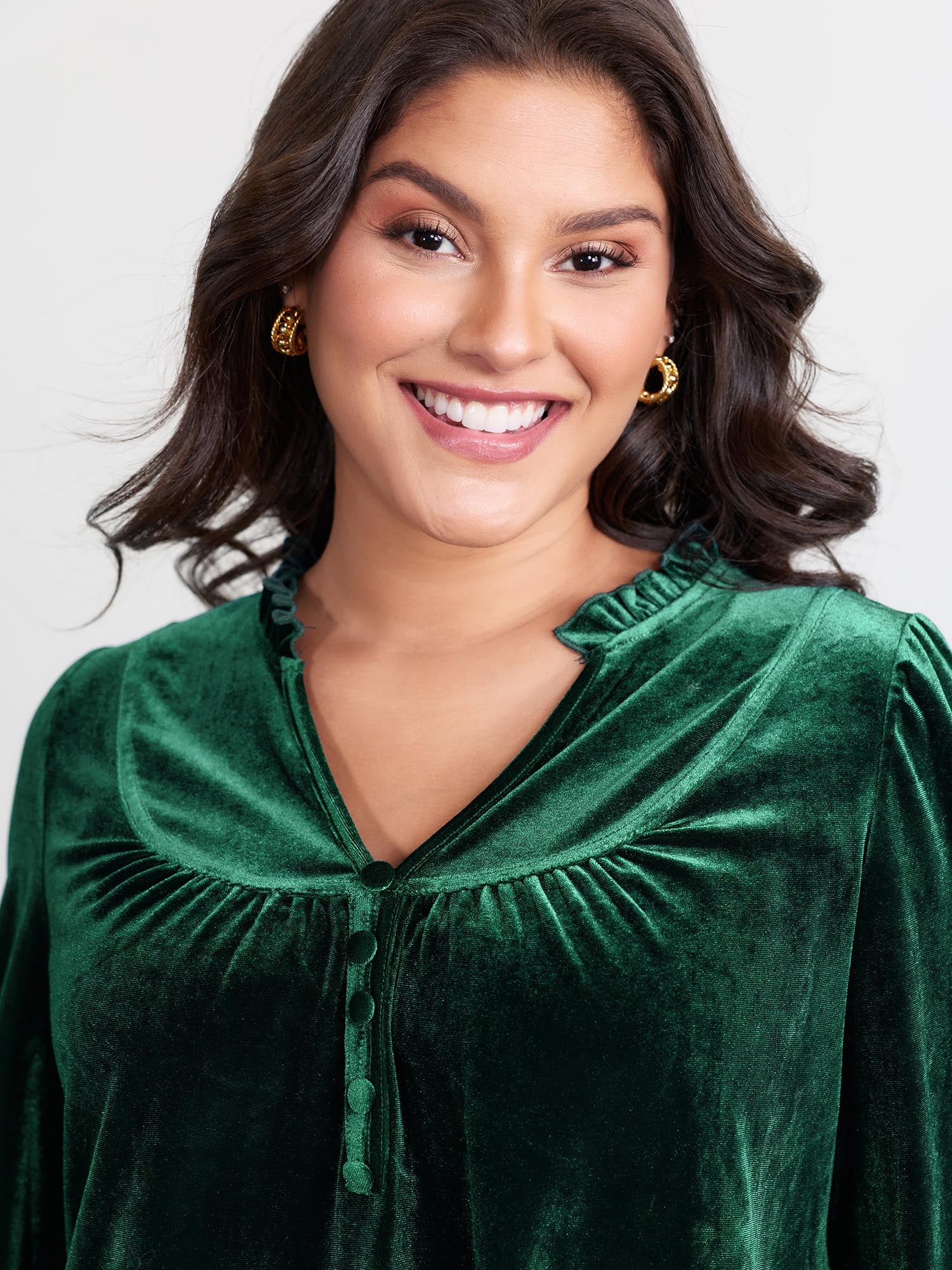 Retro Velvet A-Line Knit Top