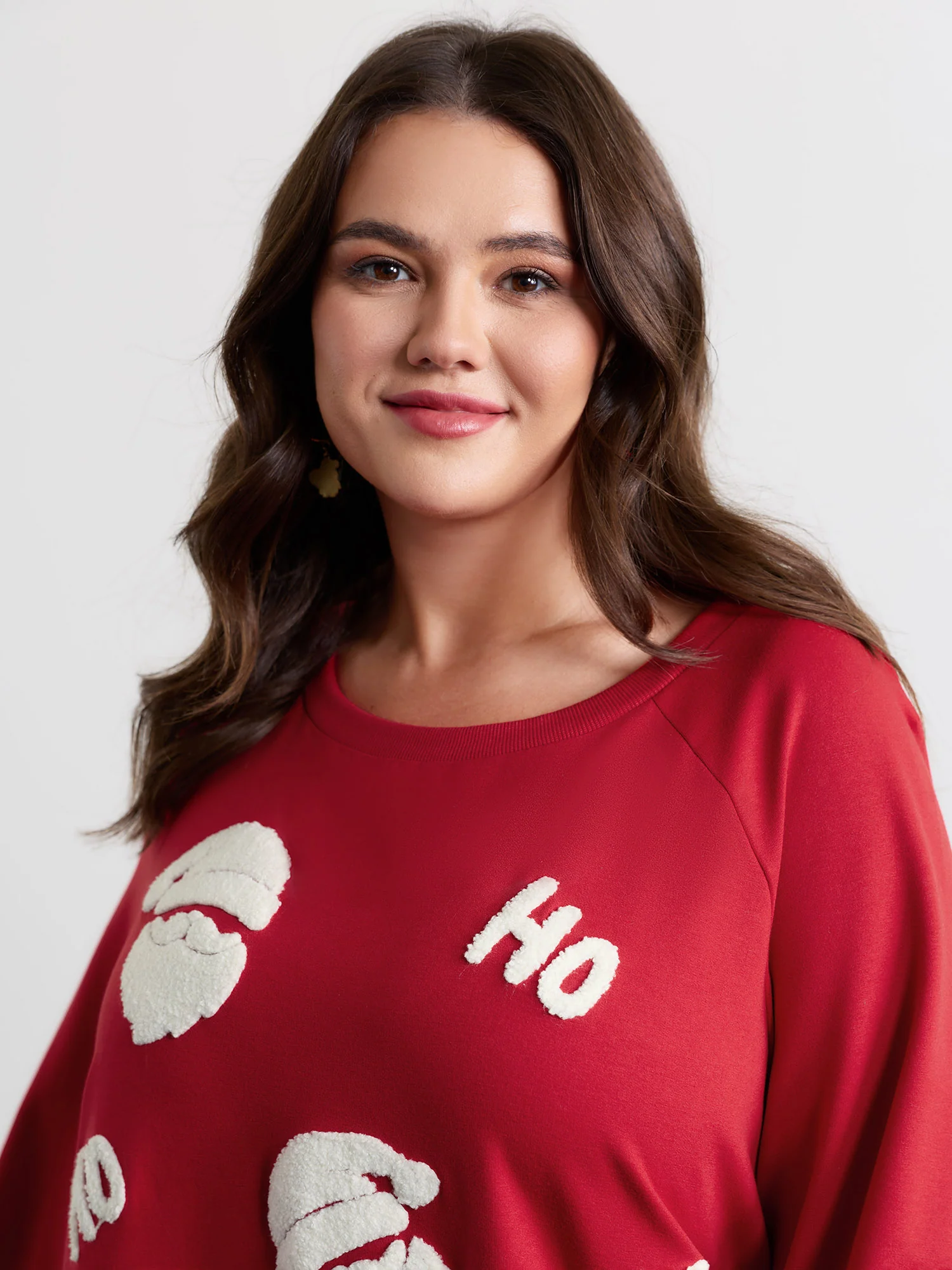 Supersoft Ho Ho Holiday Embroidered Sweatshirt