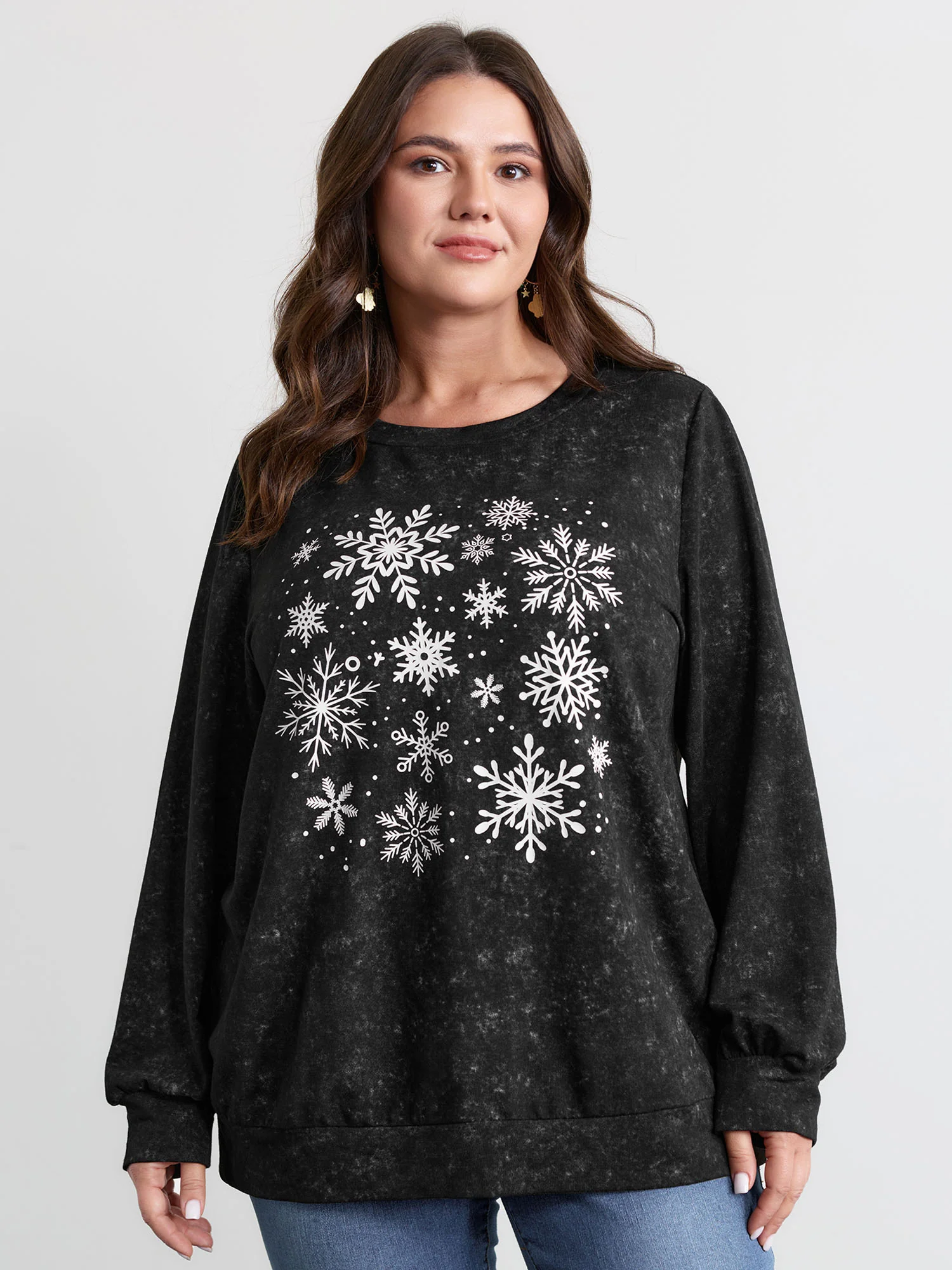 Holiday Cozy Print Sweatshirt