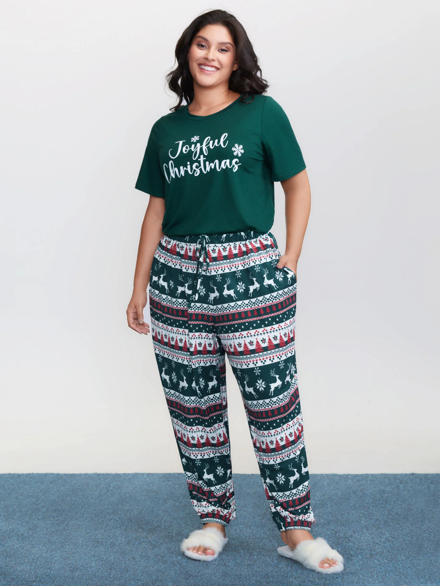 Joyful Holidays Stretchy Loungewear Set