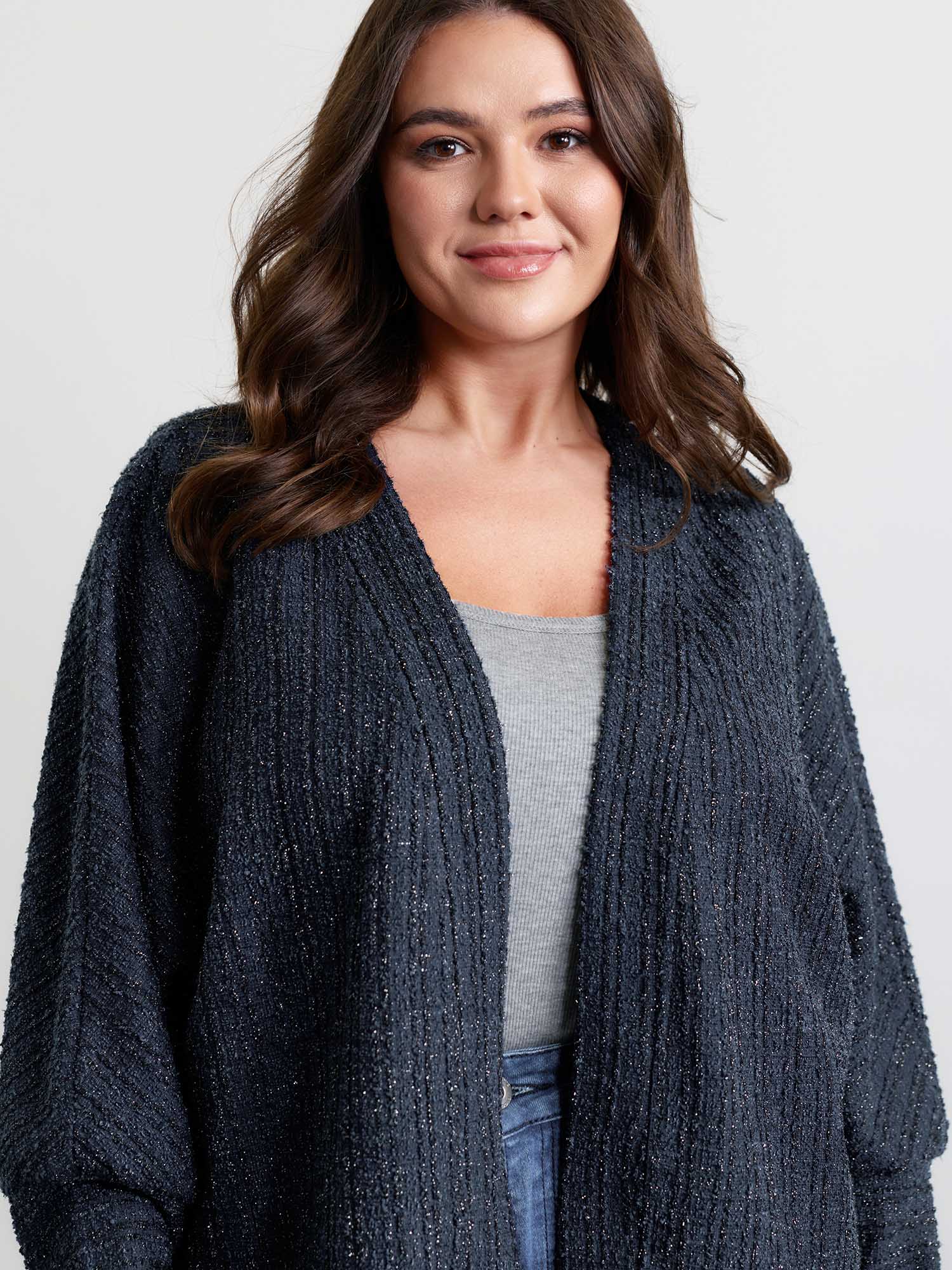 Raglan Sleeve Curvy Hem Jacket