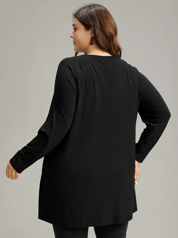 Santa Claus Print Long Sleeve T-shirt