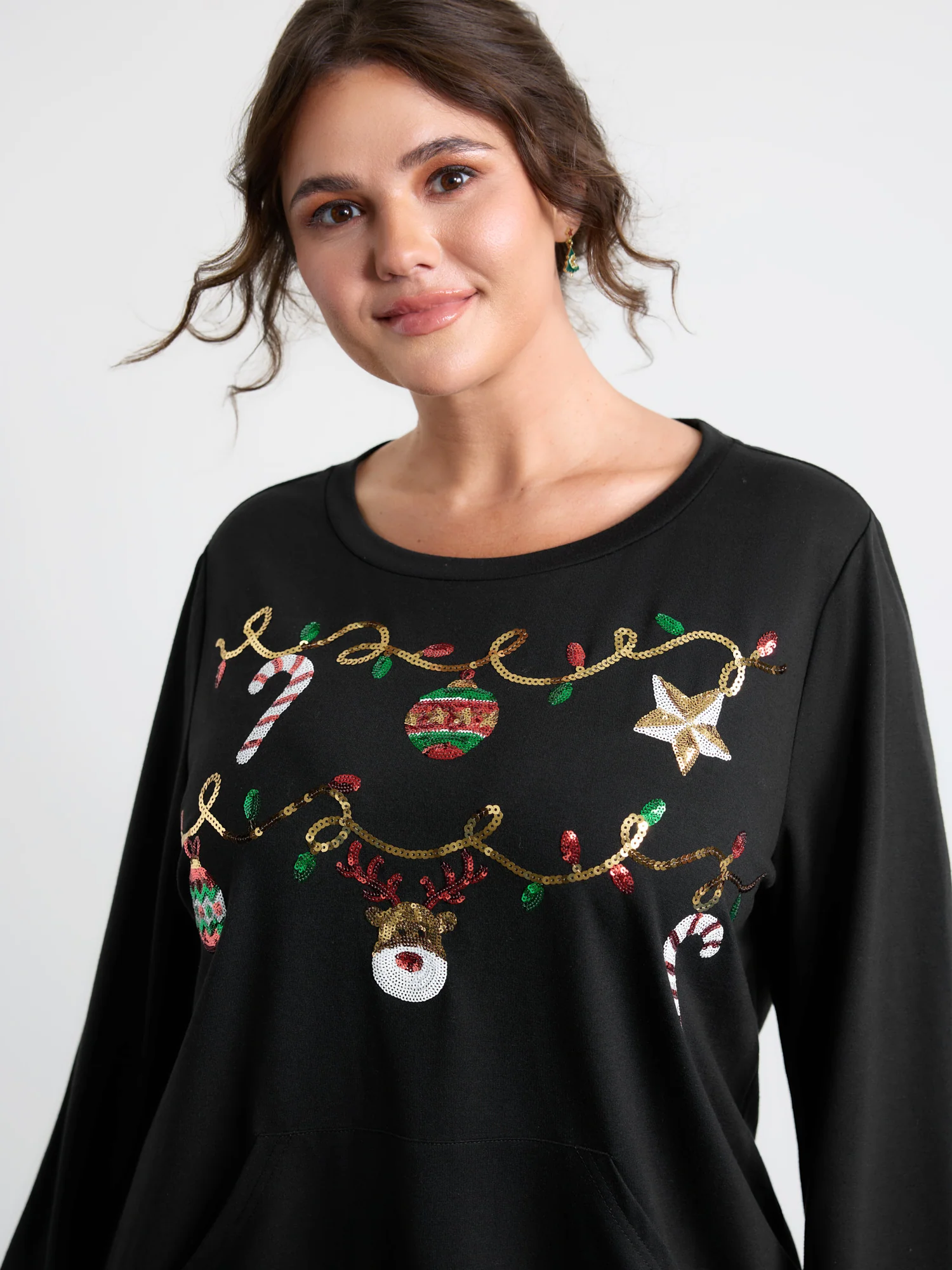 Supersoft Sequin Embroidery Sweatshirt