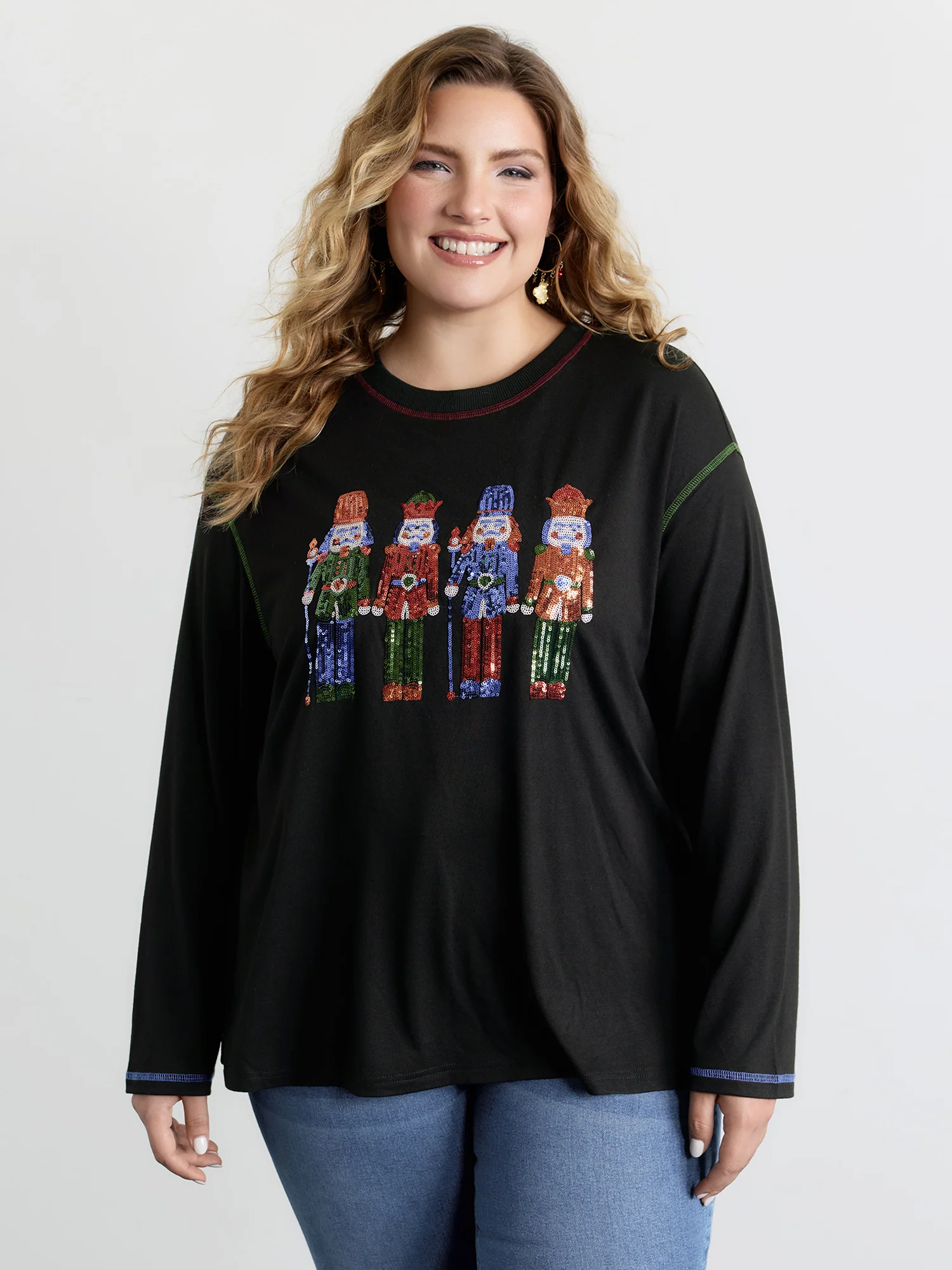 Holiday Nutcracker Supersoft Embroidered T-Shirt