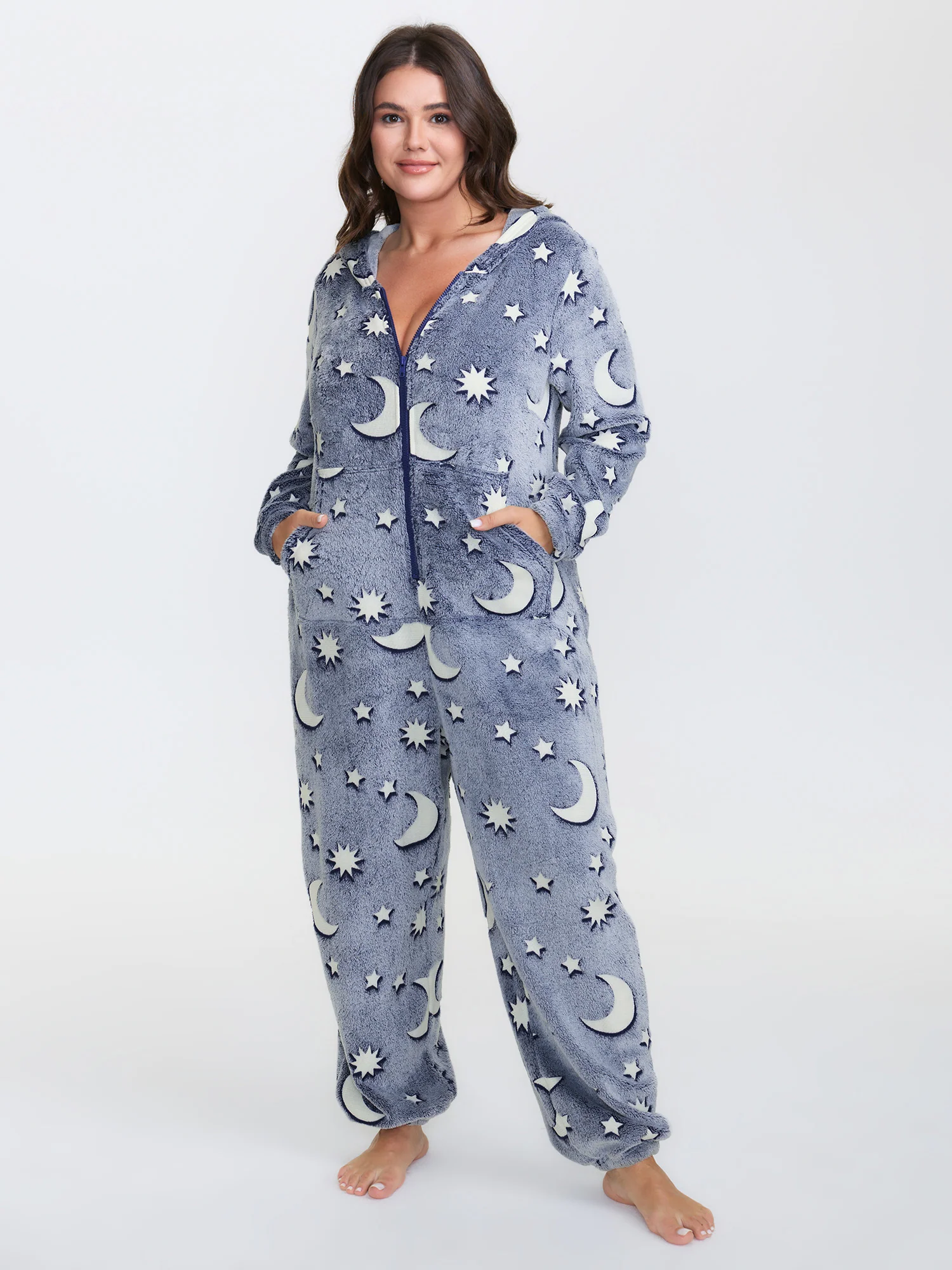 Easy Peezy Fluffy Star Moon Jumpsuit