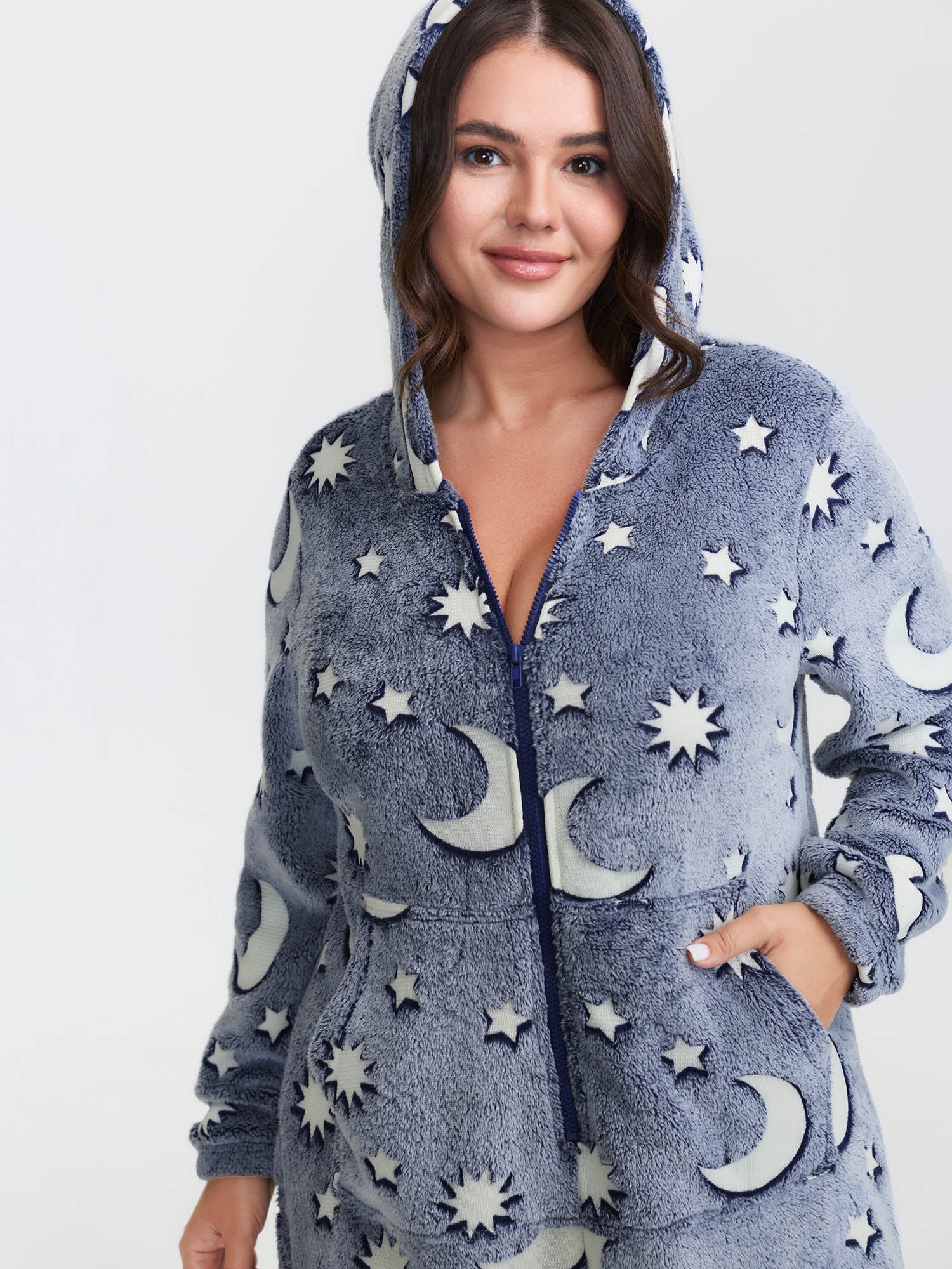 Easy Peezy Fluffy Star Moon Jumpsuit