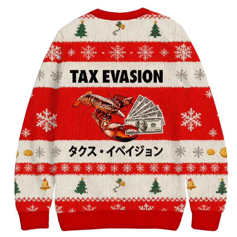 Red Tux Evasion Funny Christmas Ugly Sweatshirt