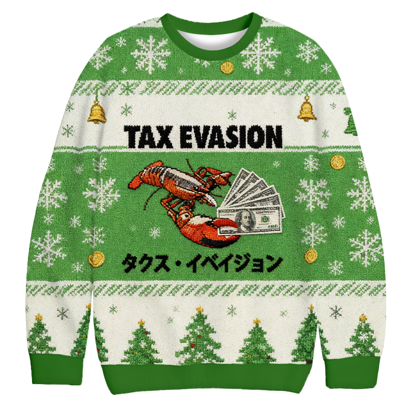 Green Tux Evasion Funny Christmas Ugly Sweatshirt