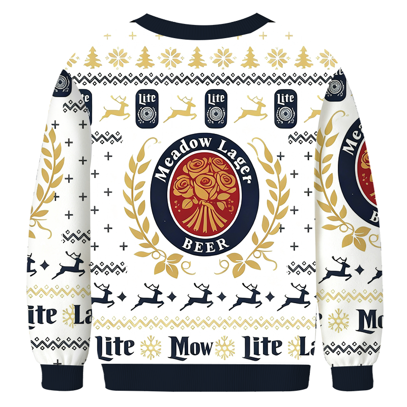 Snowflakes Meadow Lager Christmas Ugly Sweatshirt