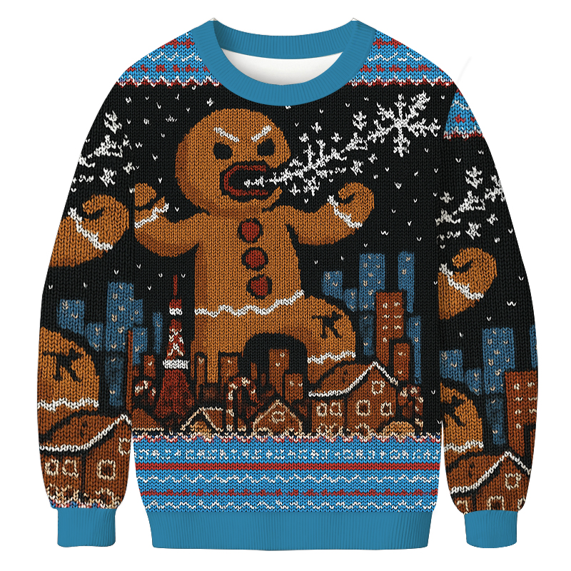 Gingerbread Monster Christmas Ugly Sweatshirt