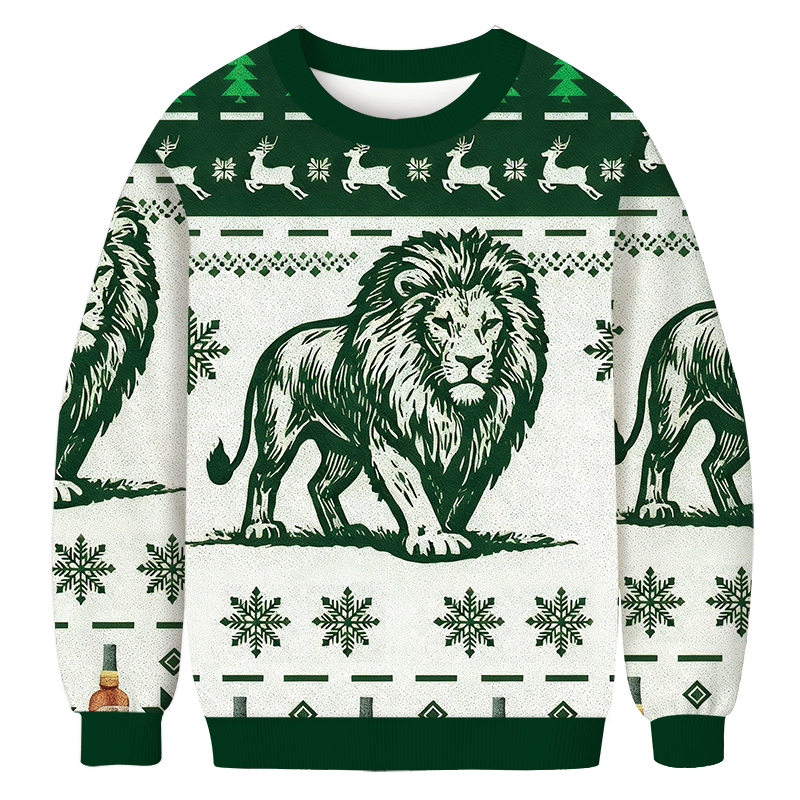 Lion Trace Christmas Ugly Sweatshirt