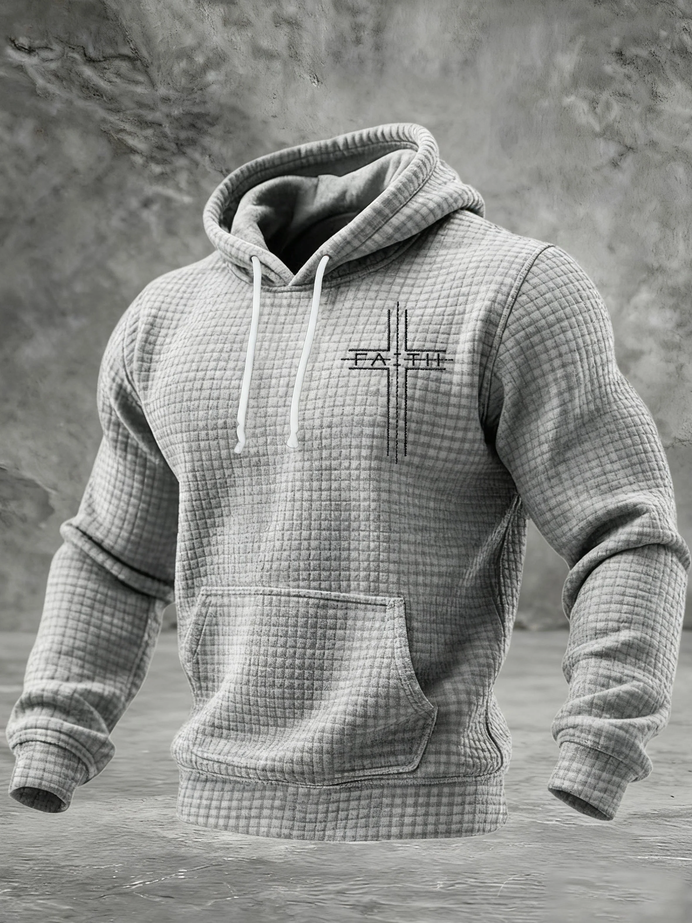 Men's Faith Cross Print Sweatshirt