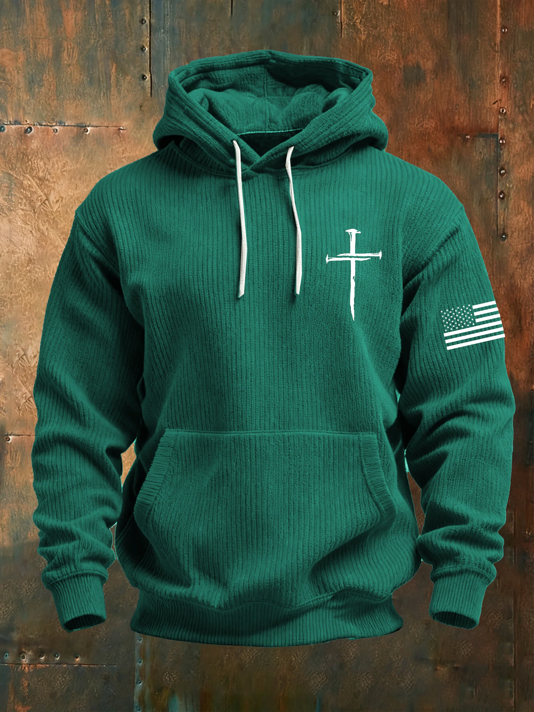 Men's Casual Faith Textured Sweatshirt