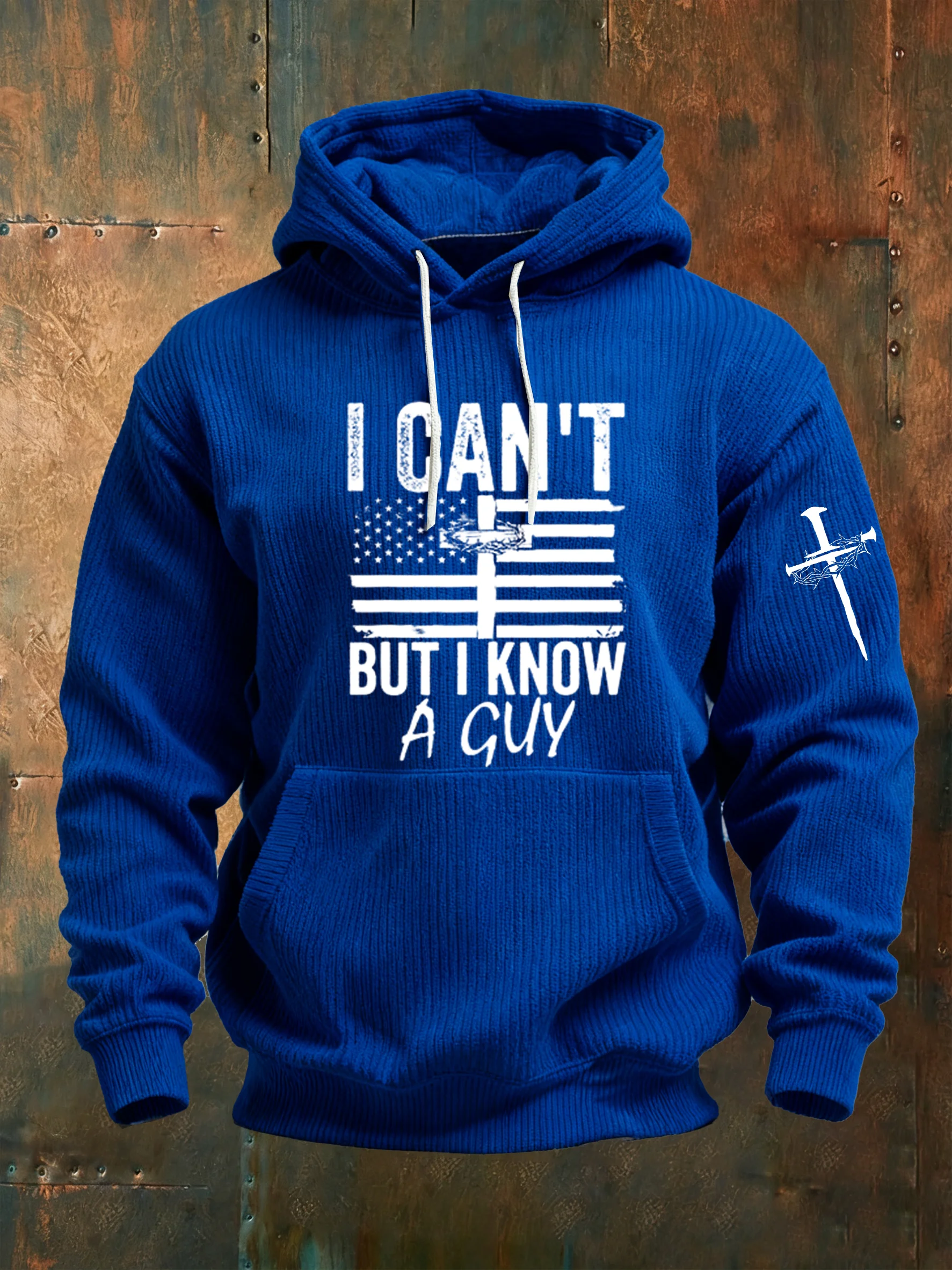 Men's Casual Faith Textured Sweatshirt