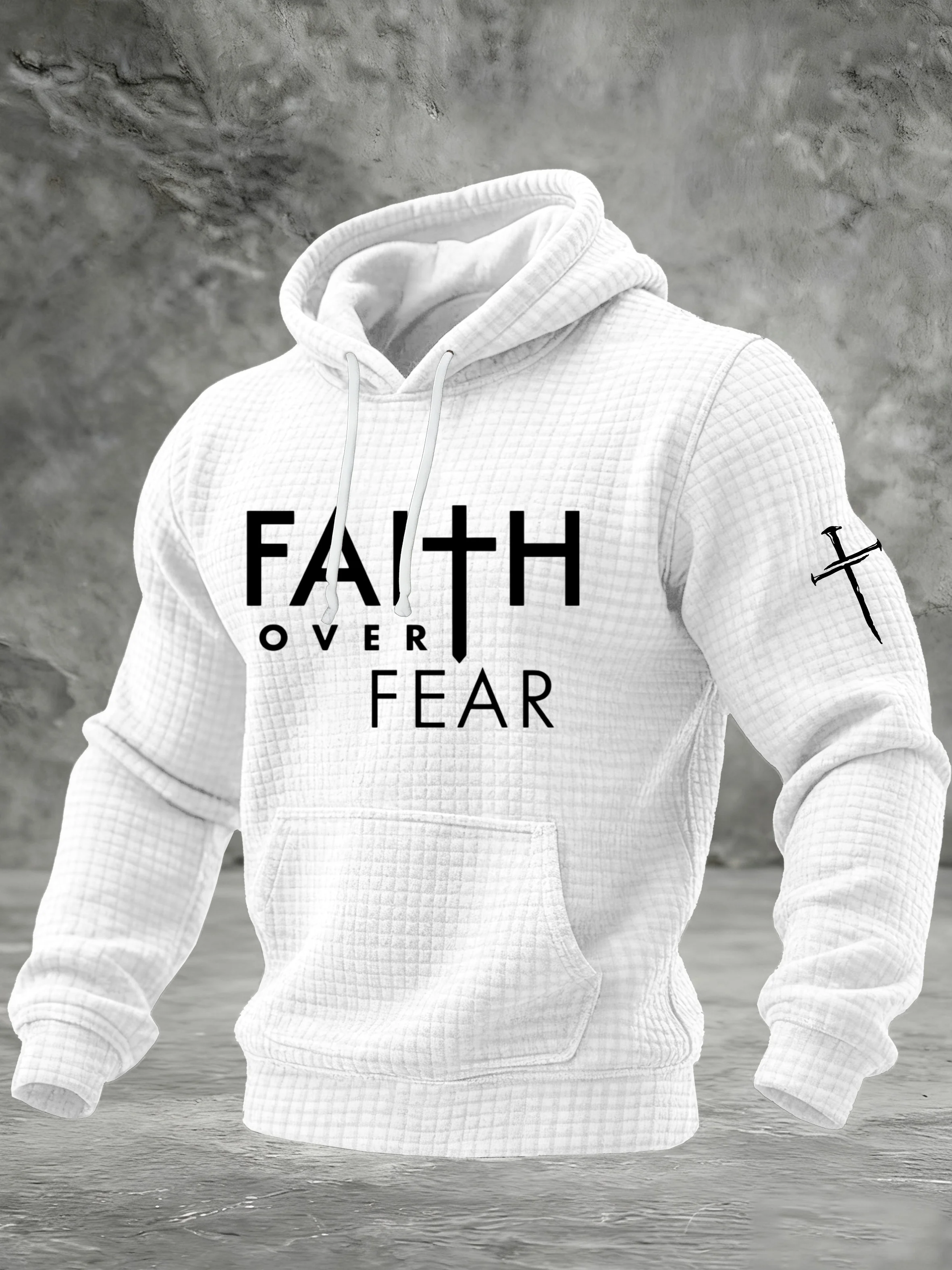 Men's Christmas Faith Over Fear Hoodie