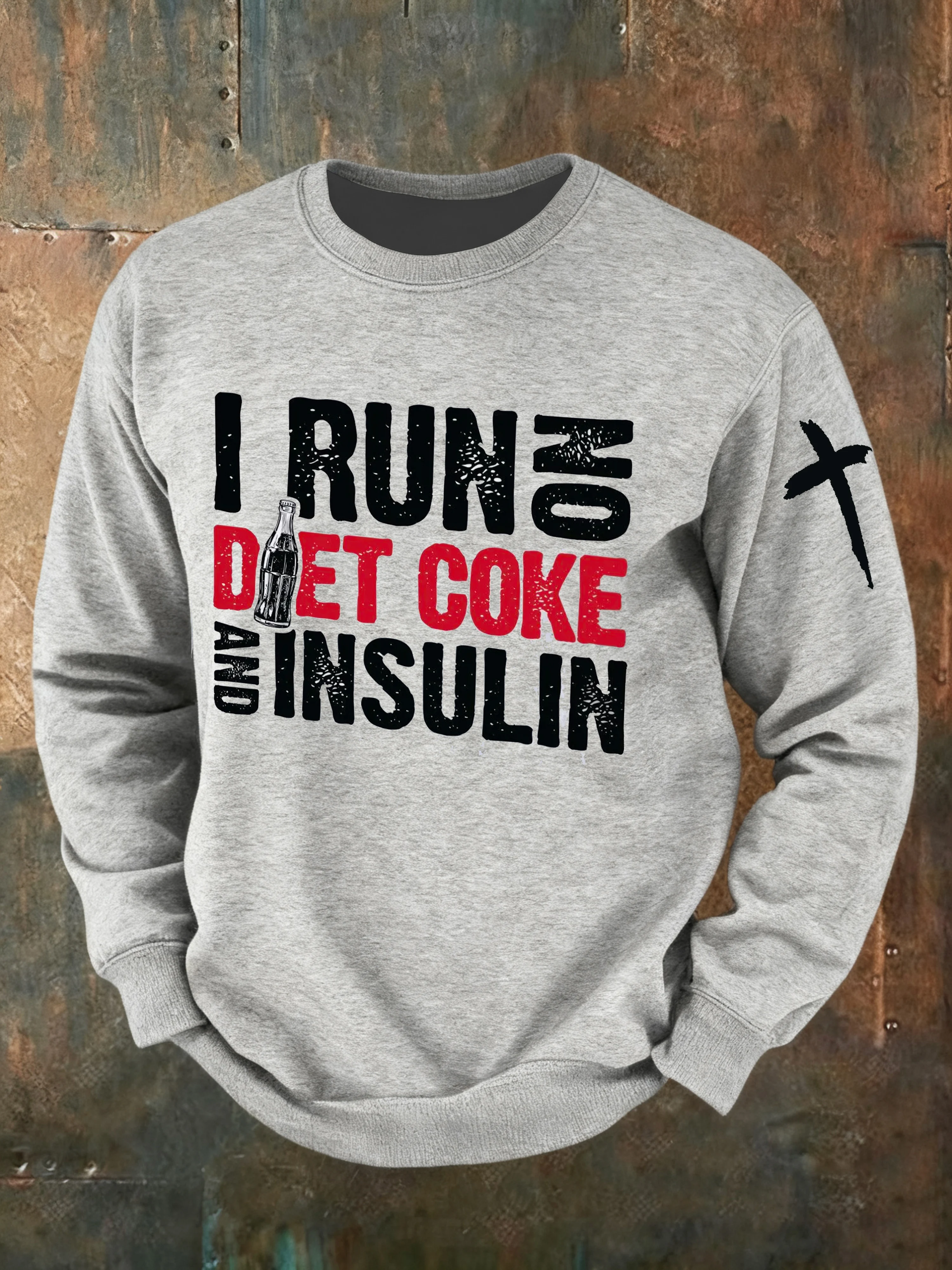 Men's Winter Insulin Month I Run on Coke and Insulin Humor Top