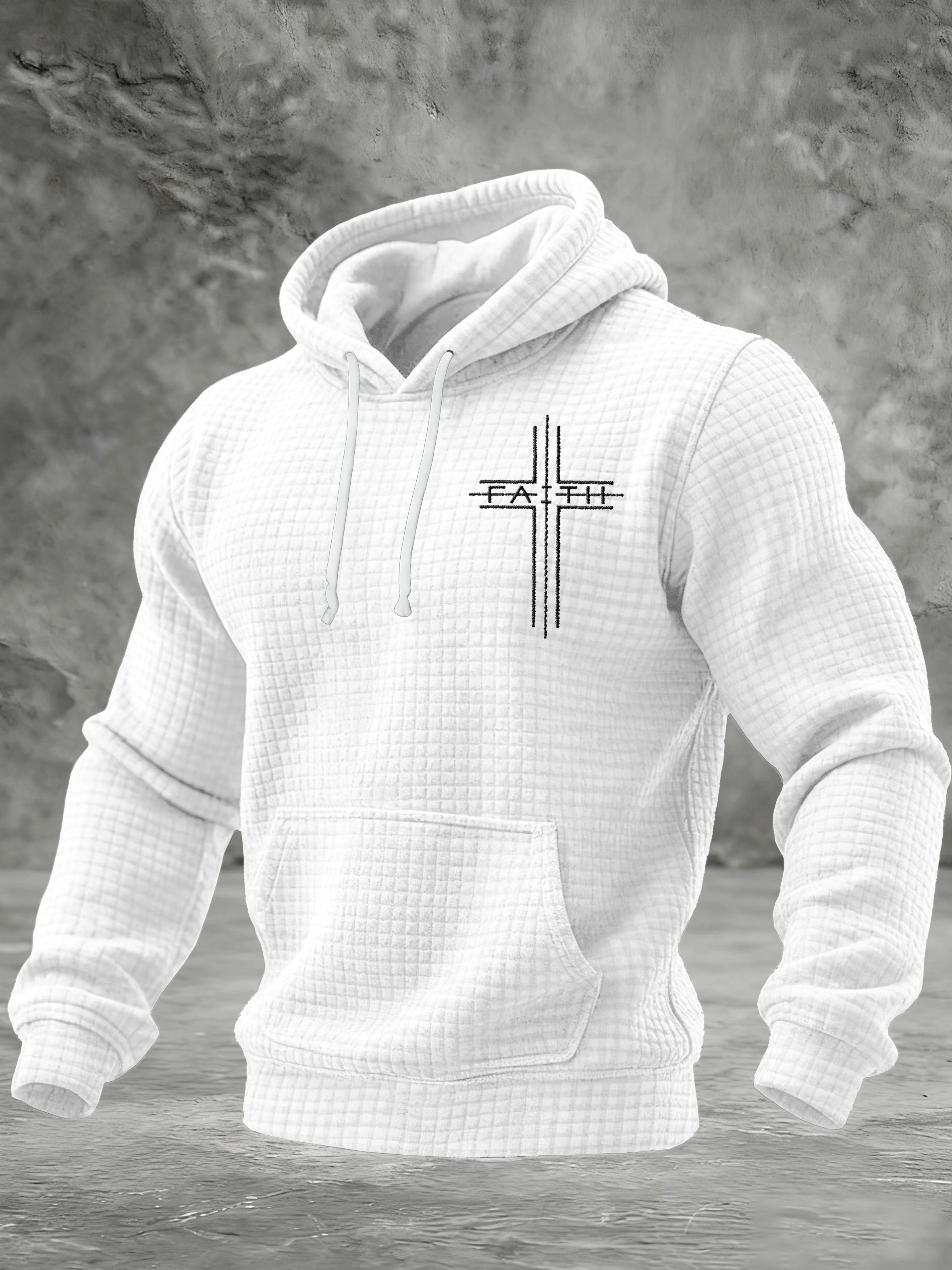 Men's Faith Cross Print Sweatshirt