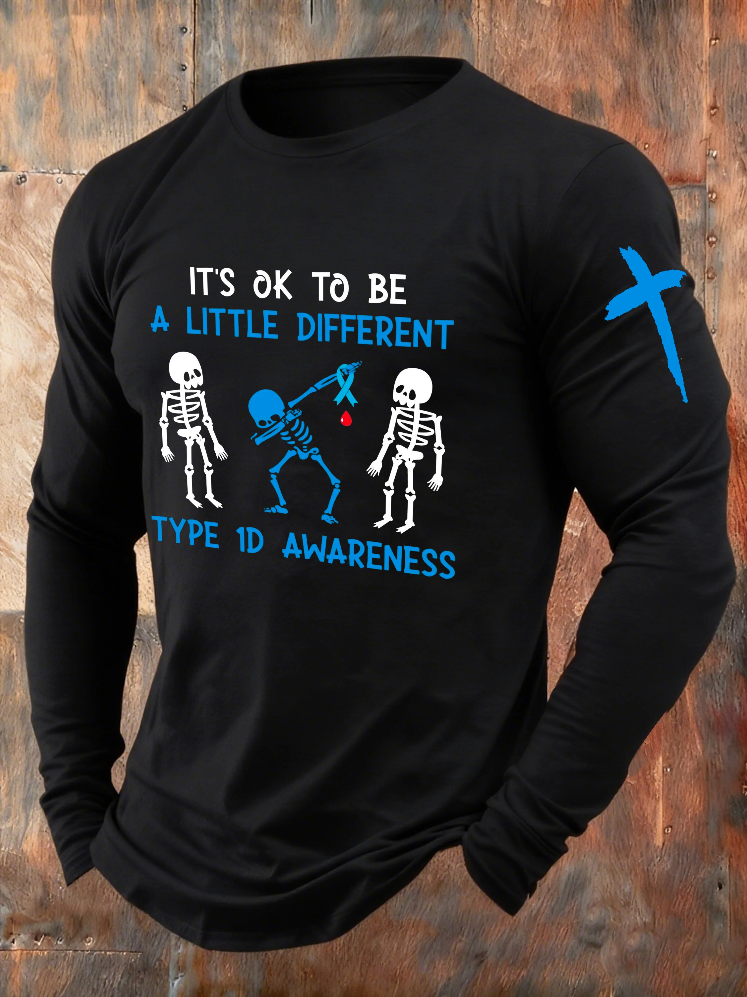 Men's Winter Insulin Month Diabetes Awareness Print Top